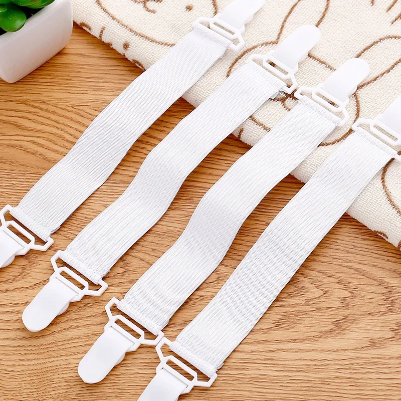 4Pcs/lot Bed Sheet Grippers Nonslip Blanket Mattress Cover Sofa Bed Fasteners Elastic Clip Holders