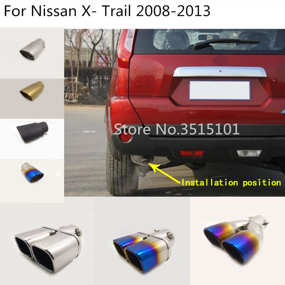 

Car Rear Cover Muffler Pipe Outlet Dedicate Exhaust Tip Tail For Nissan X-trail Xtrail T32/Rogue 2008 2009 2010 2011 2012 2013