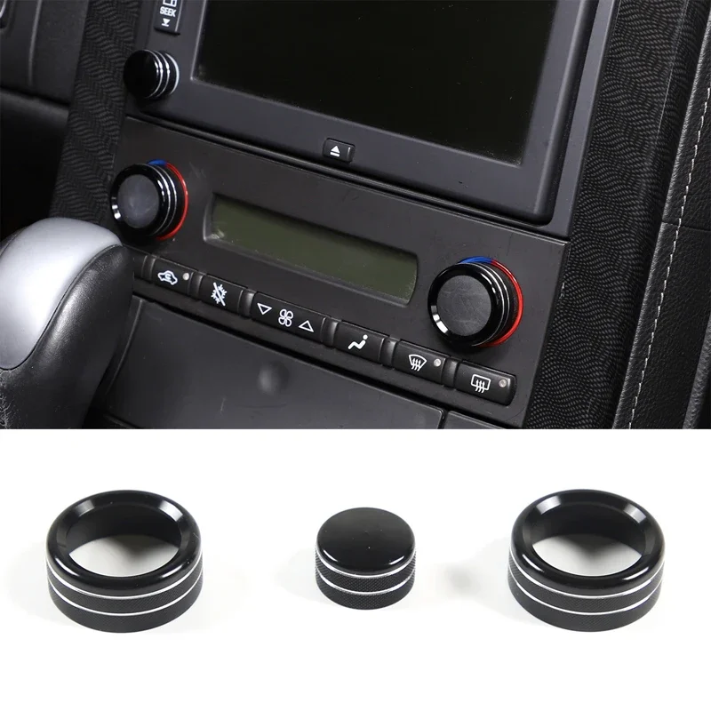 

For Chevrolet Corvette C6 2005-2013 Aluminum Alloy Car Air Conditioner Volume Knob Ring Interior Modification Accessories