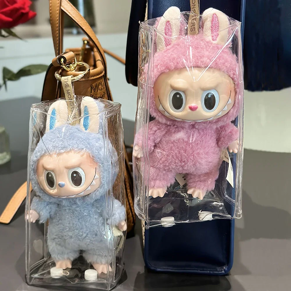 1Pc Mystery Box Storage Case Anime Ornaments Mystery Box Organizer Box Square Plush Dolls Display Bag With Keychain for Dolls