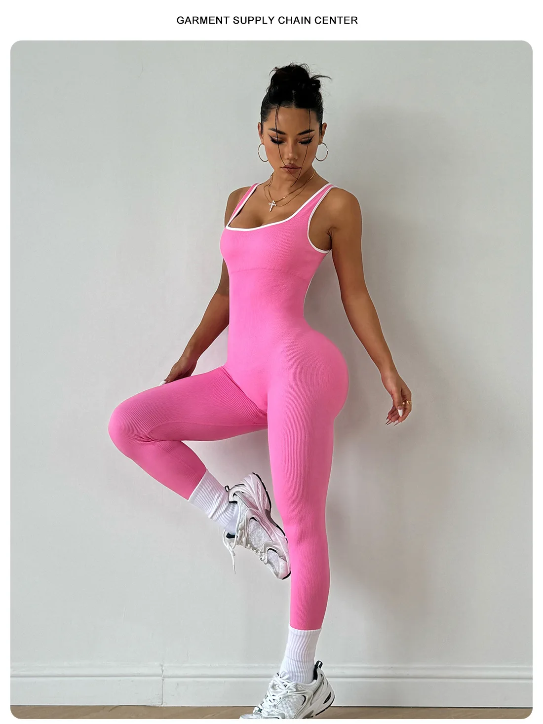 จั๊มสูทออกกำลังกายสำหรับผู้หญิ - Seamless Ribbed Workout Tank Top บทวิจารณ์และราคา