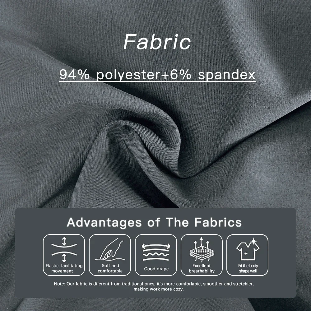 Conjunto de esfoliante médico com vários bolsos, uniforme cirúrgico clínico para mulheres e homens, roupa de trabalho odontológica hospitalar, artigos de enfermagem