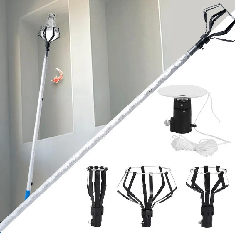 

2025 Professional tools for high-altitude lamp removal Lamp removal extension telescopic rod and lamp extractor.