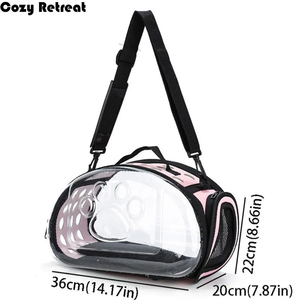 

Breathable Pet Shoulder Crossbody Bag Foldable Portable Pet Outing Bag Large Capacity Collapsible Cat Backpack Space Cabin