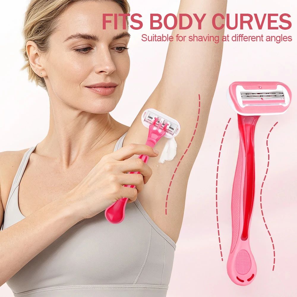 Hiena 905 Pink Body Hair Clippers For Woman Arm Leg Bikini Manual Razor Waterproof Mini 3 Layer Blades 0 MM Shaving Blades