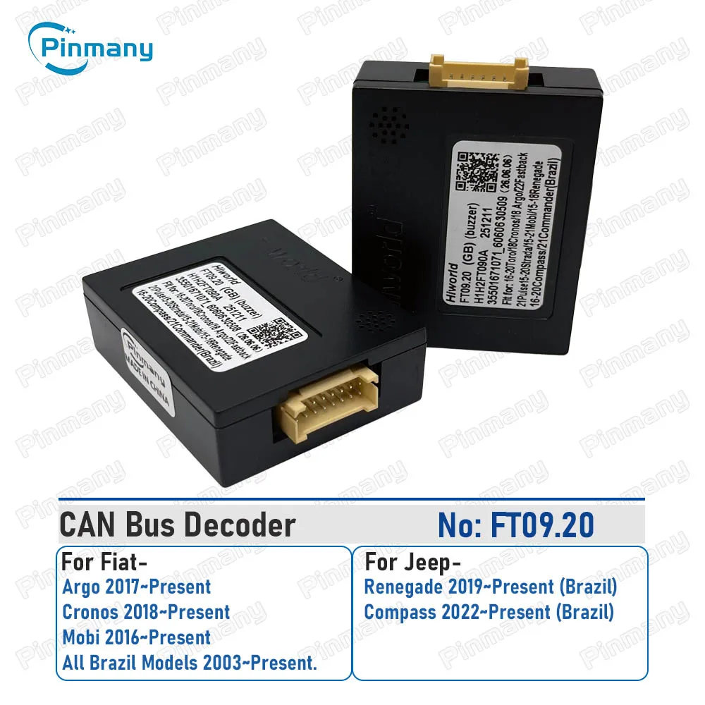 Decodificador CAN Bus Hiworld FT09, adaptador de radio para coche Fiat Argo Cronos Mobi, para Jeep Renegade Compass, para todos los modelos Fiat de Brasil