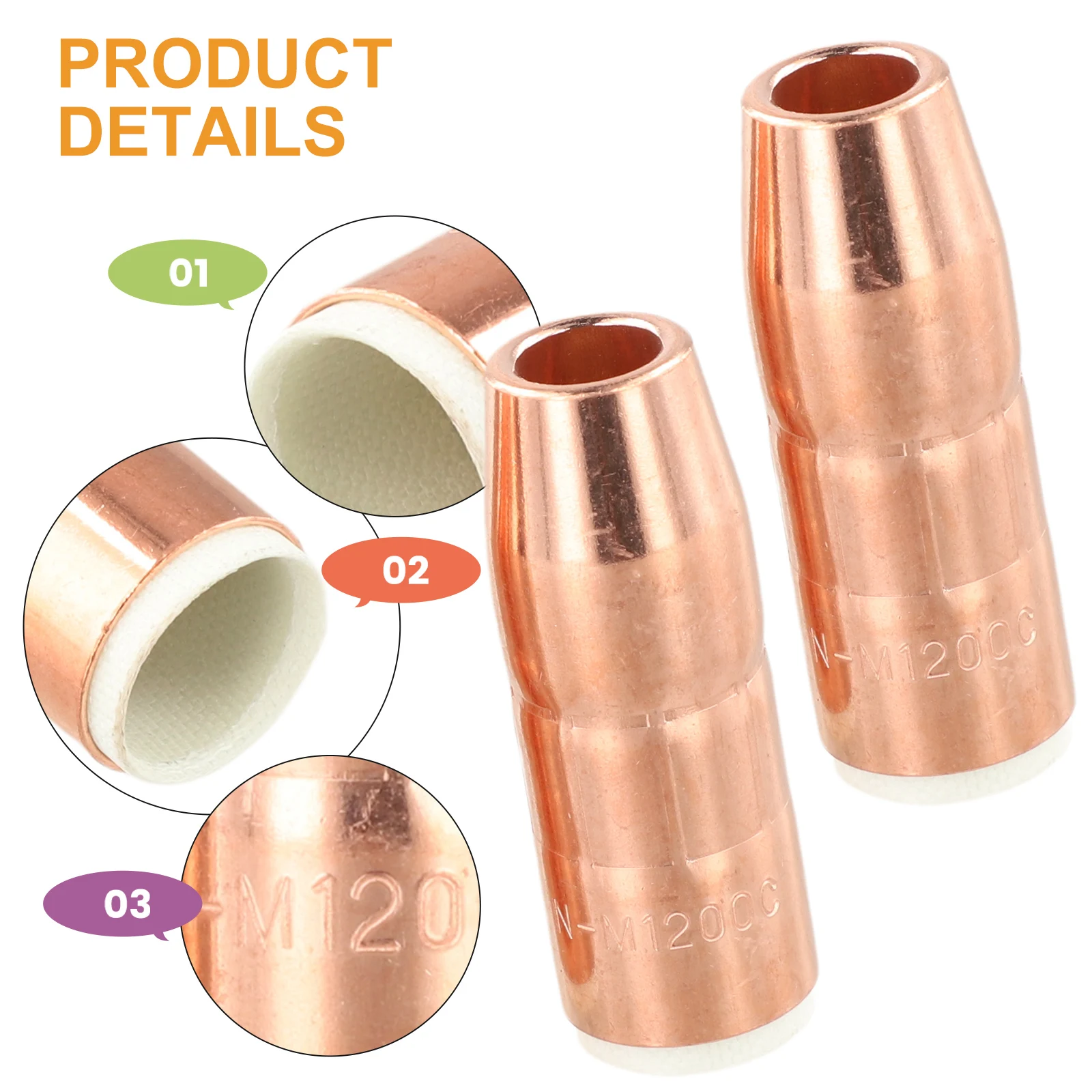 Nozzle For Mig Welding Welding Nozzle 1 2 Inch Orifice 1 2 Inch MIG Welding Nozzle Wear-resistant Material Long-lasting Use