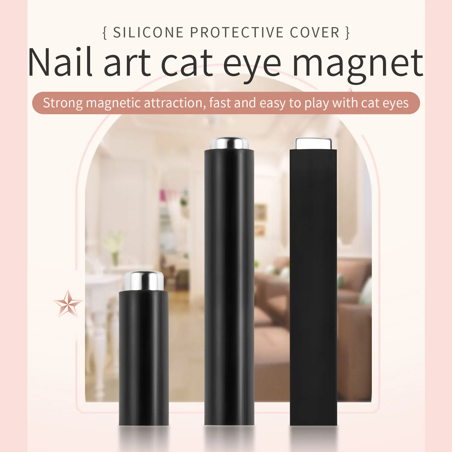 Mini Nail Art Magnet Set voor steenpatroonontwerp, Crystal Magnetic Stick Gel Kit, Cat Eye Effect Salon Home DIY nagelgereedschap