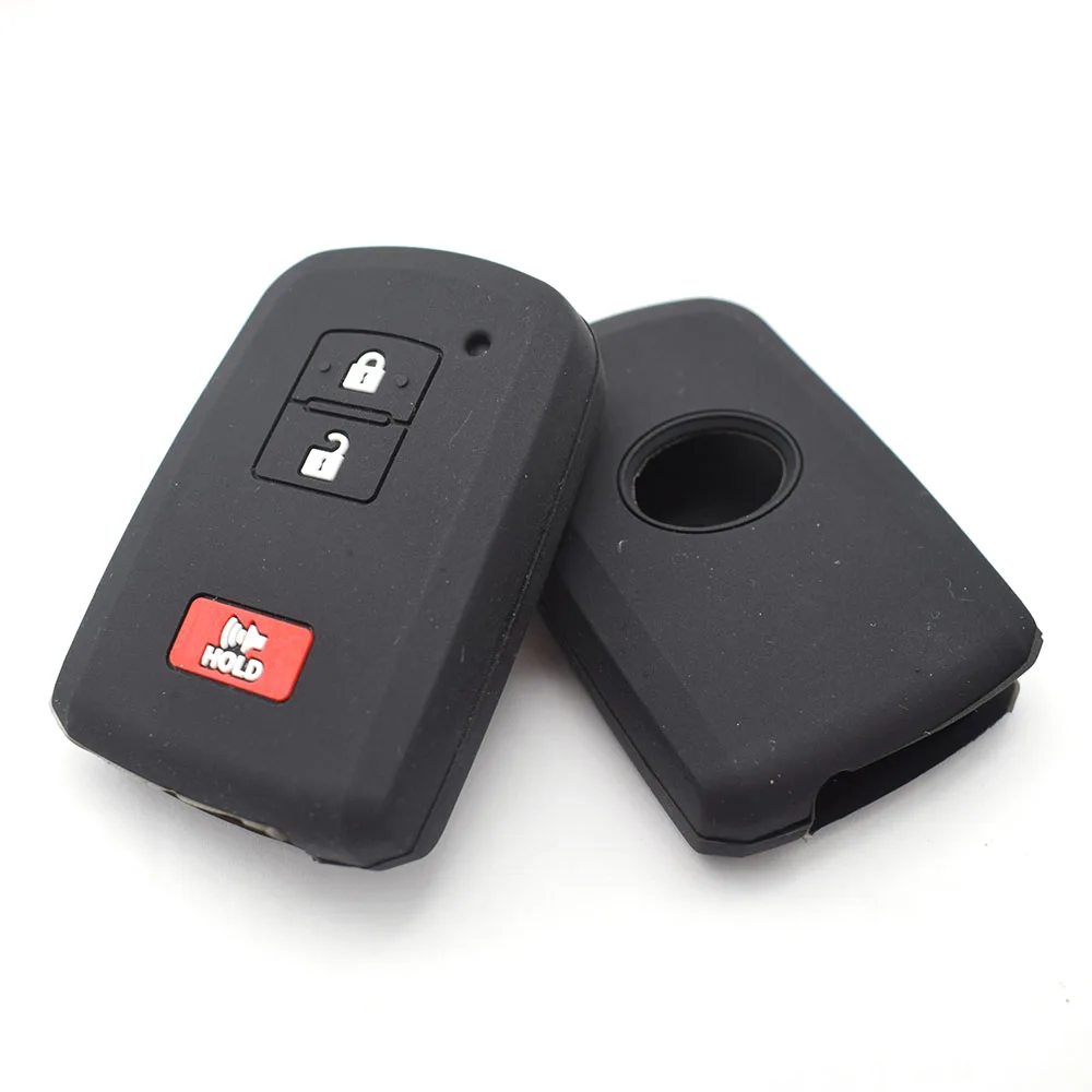 Silicone Key Case Cover For Toyota Land Cruiser Tacoma Highlander Prius C V Rav4 Keyless Fob Shell Holder Protector 3 Button