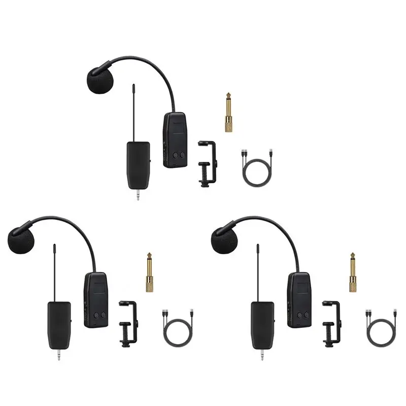 

Беспроводной микрофон для скрипки ABHT-3X, микрофон для музыкальных инструментов, аудиоприемник и передатчик для сценических выступлений, с коротким зажимом