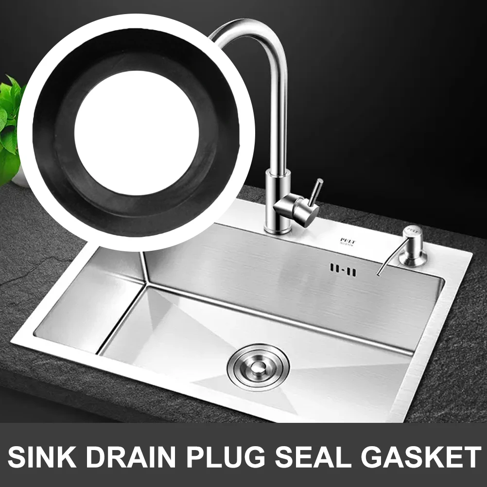 

5Pcs Rubber Sink Plug Seal Gasket for Drain Strainer Leak Proof Washable Replacements Sink Plug Seal Strainer Washer