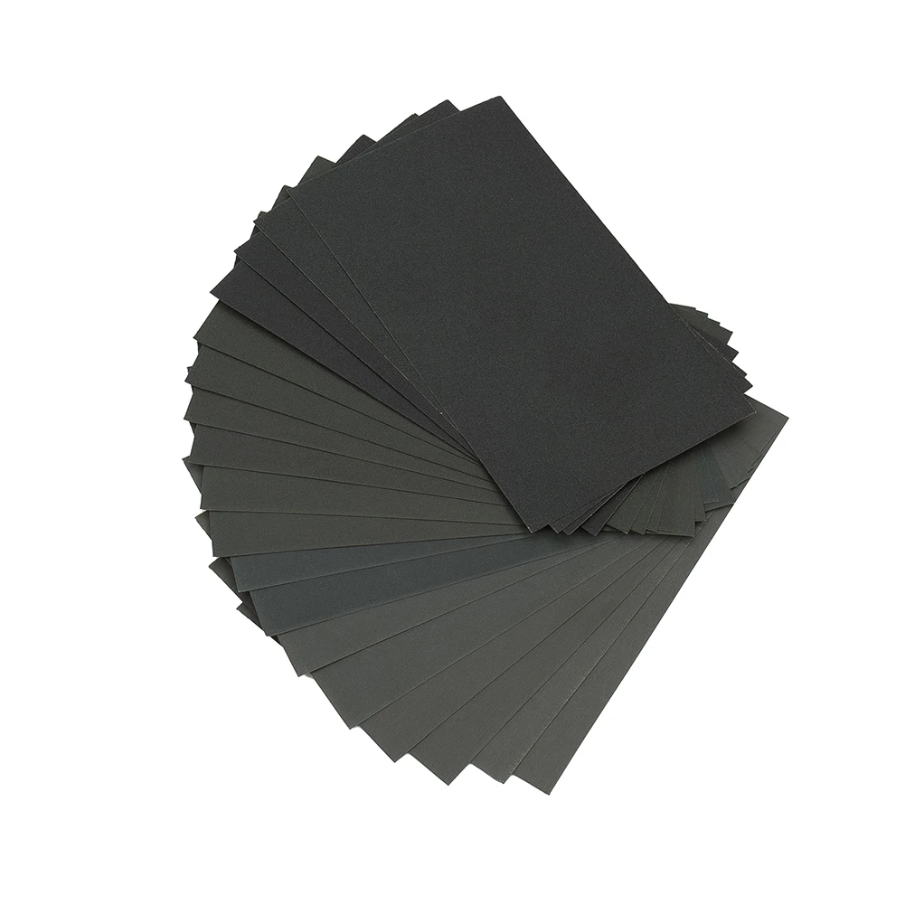 18pcs Wet Dry Sandpaper 57x140mm150 To 7000 Grit Assortment Abrasive Paper Sheets Sanding Wood Furniture Finishing