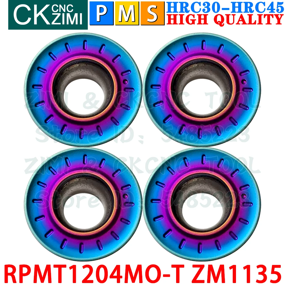 

RPMT1204MO-T ZM1135 RPMT 1204MO T EMRW Твердосплавные пластины Пластины для круглого фрезерования Индексируемые инструменты для торцевого фрезерования Инструменты для токарных станков с ЧПУ Для стали Нержавеющая сталь