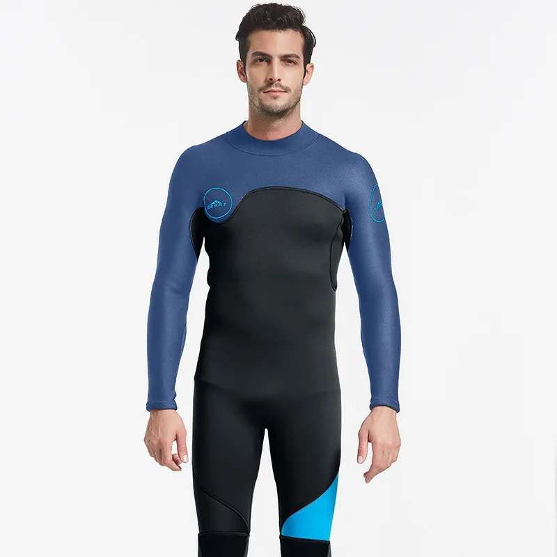 SBART 3mm Neoprene Men Wetsuit Full Body Keep Warm Scuba Diving Snorkeling Surfing Swimsuit