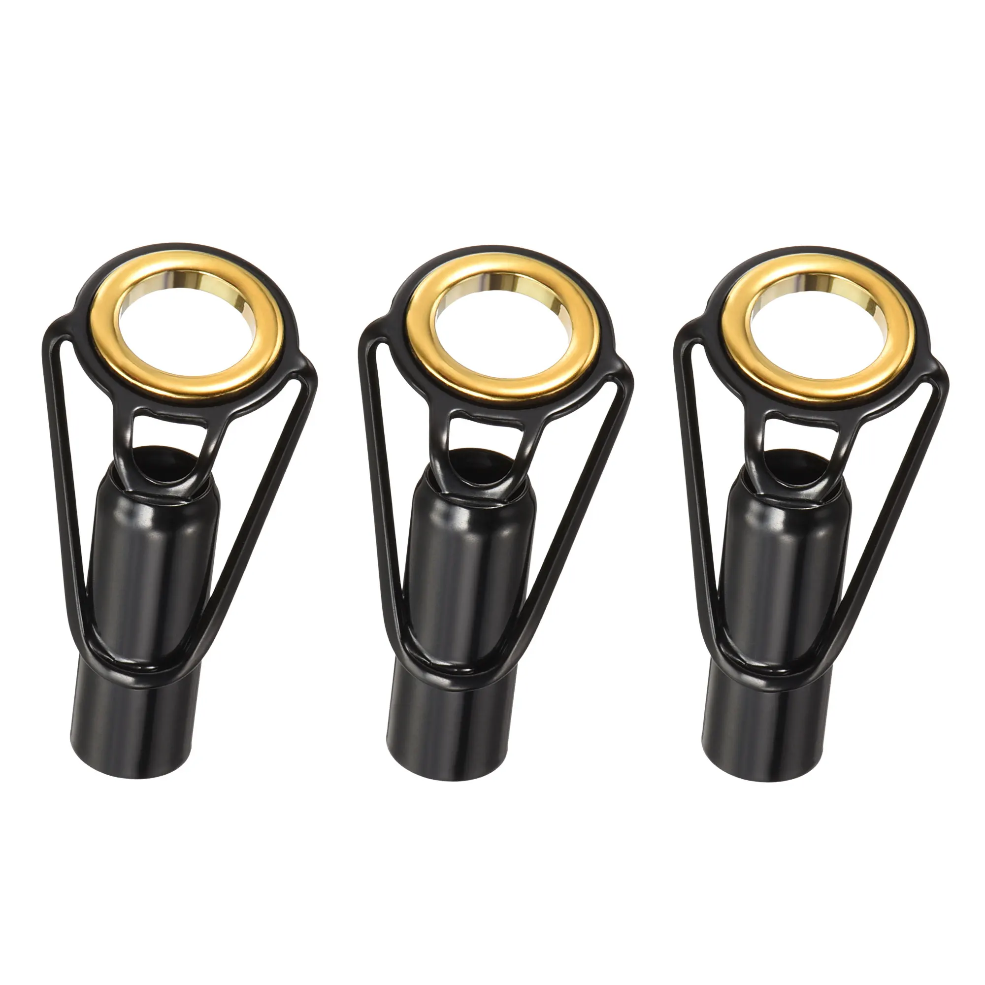 Kit de reparo de ponta superior para vara de pesca, 3 peças, 1-7.5mm de diâmetro, guia de anel de substituição para pesca em água salgada e água doce