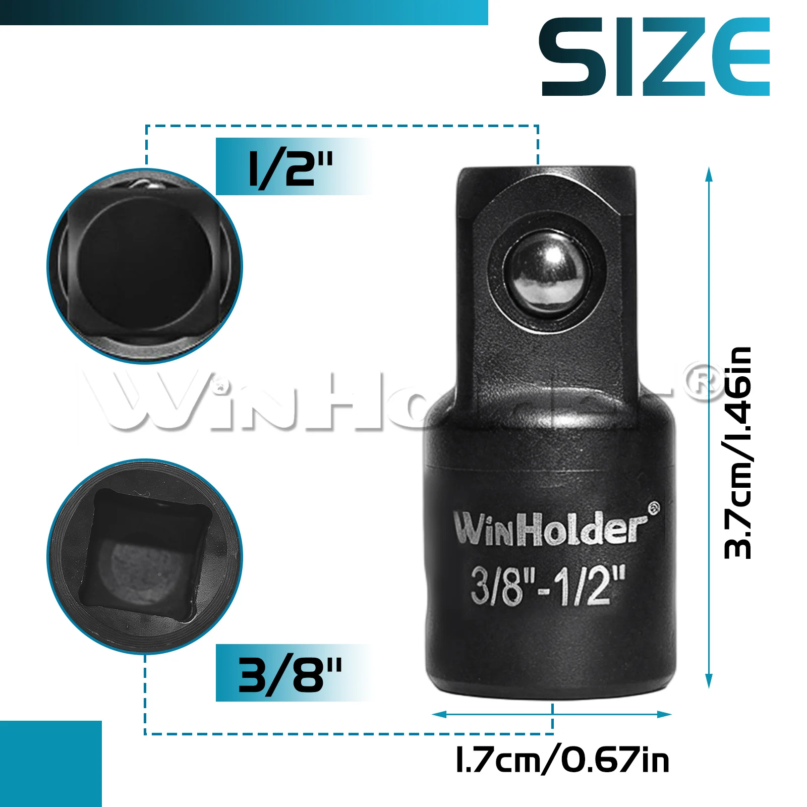 Picture 4: WinHolder Single Impact Socket Adaptor Step Up Adapter 3/8