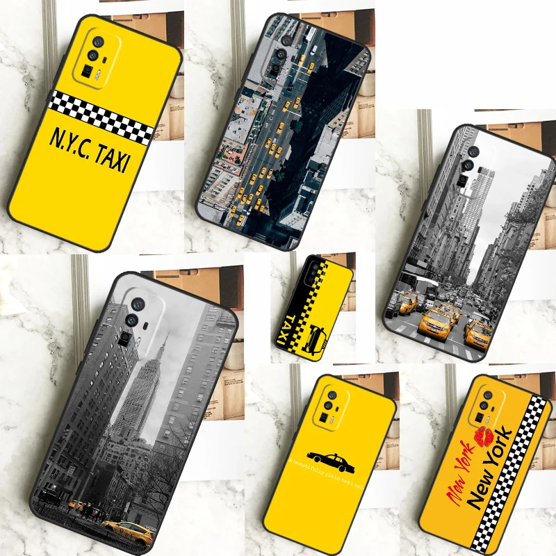 NYC Yellow Taxi Cabs Case For POCO X6 F6 Pro M6 X3 X5 M5s F3 F5 Xiaomi 14 Ultra 12 13 Lite 11T 12T 13T Pro Cover