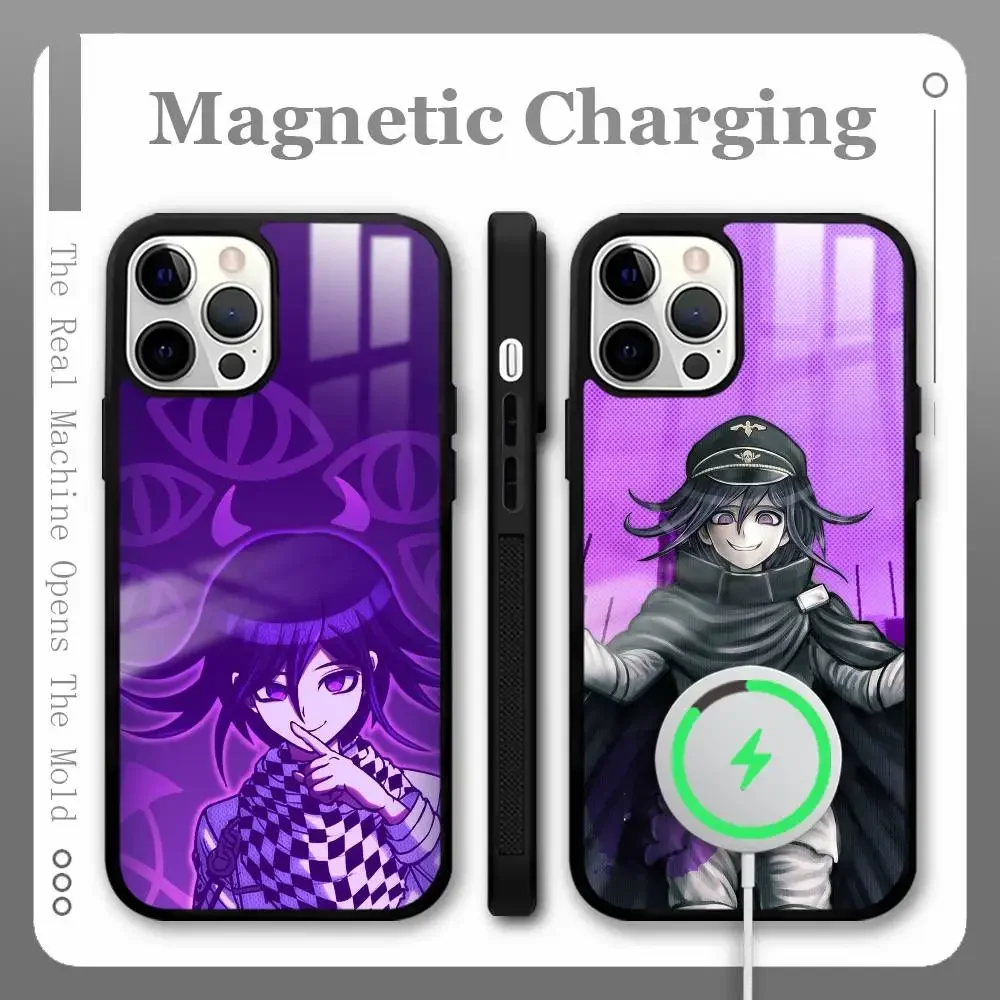 Danganronpa Kokichi Ouma Funda de teléfono MagSafe magnética para iPhone 16 15 14 13 12 11 Pro Plus Max Mini Funda de cargador inalámbrico