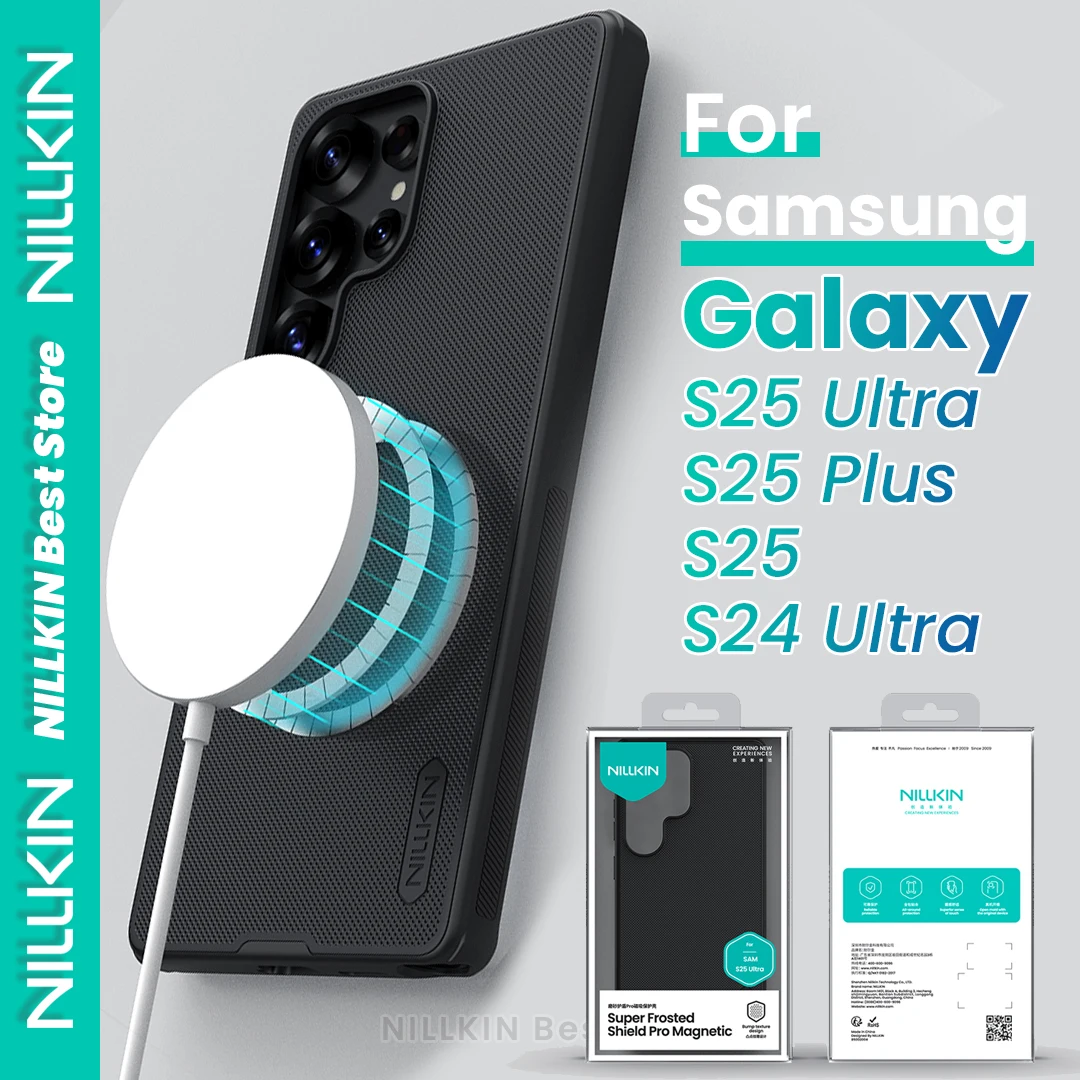 

Магнитный чехол Nillkin для Samsung Galaxy S25 Ultra S25 Plus S25 S24 Ultra, чехол для телефона Magsafe Charging Pc + ТПУ, чехол с защитой от царапин