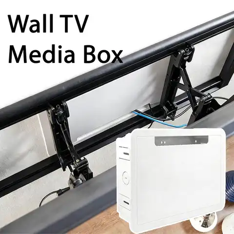 9-Inch Wall Mount TV Media Box Recessed Socket Network Outlet In-Wall Cable Enclosure