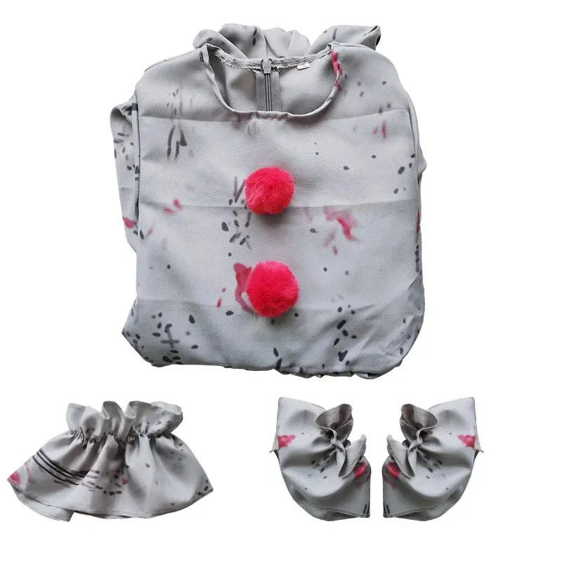 Disfraz de CyStephen King's It Clown para niños, disfraz de Pennywise, disfraz de terror para escenario de Halloween, regalo de fiesta, envío directo LM4965