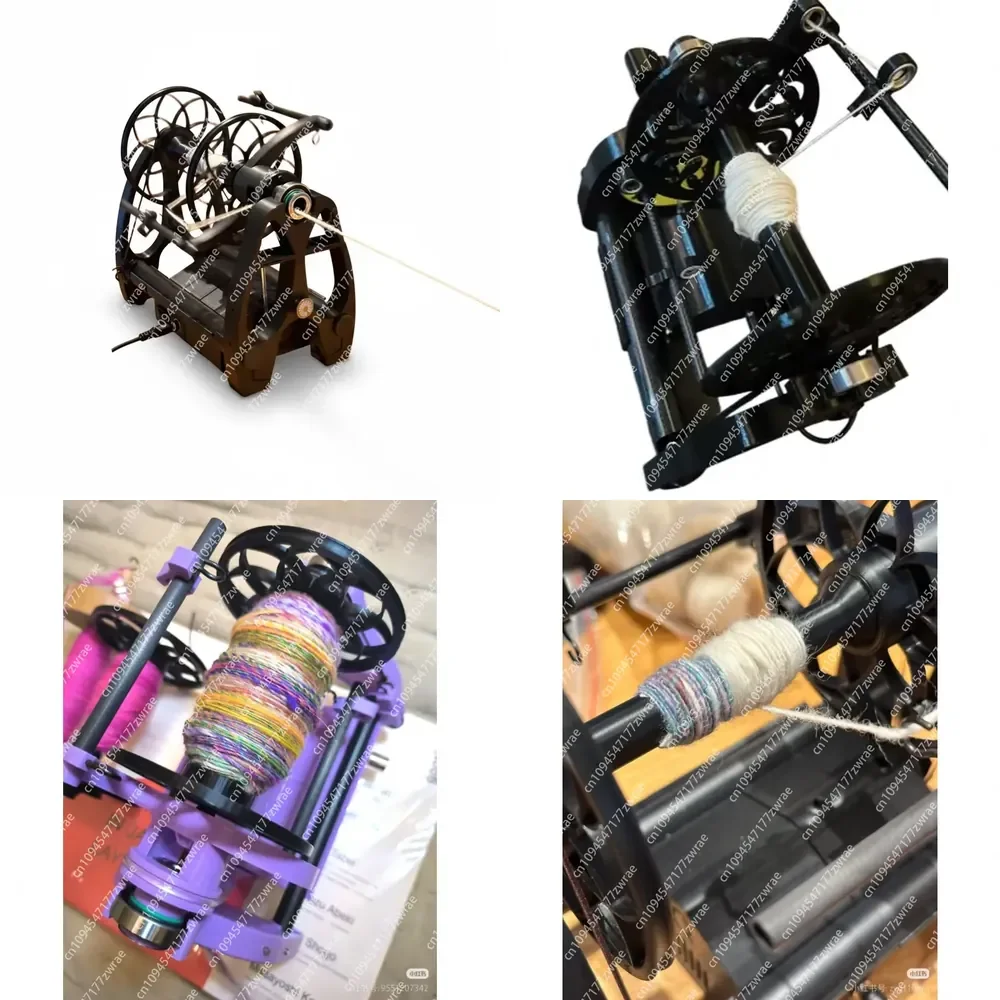 Electric Mini Spinning Wheel Bearing Adjustable Speed No Installation Required DIY Household Textile Machine Dog Hair Wool