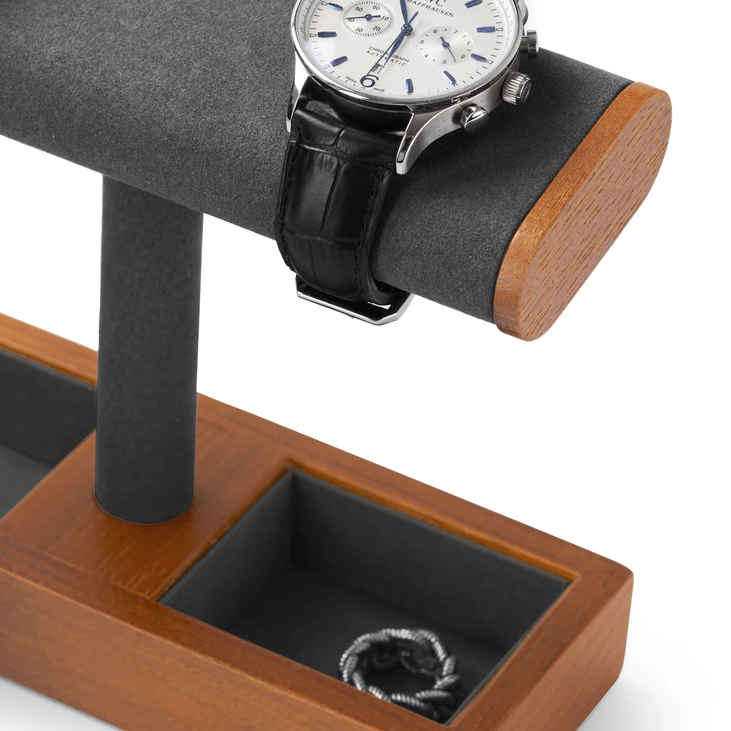 Oirlv Wooden T-shap Watch Holder Wood Jewelry Display Stand For Watch Bracelet Ring Earrings Organizer Wooden Ttype Watch Stands