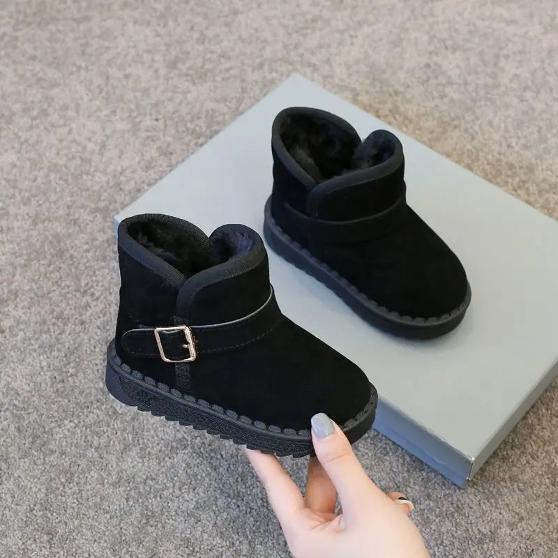 

Kids Winter Snow Boots 2026 New Fleece Lined Thickened Anti Slip Baby Boots for Girls Warm Cotton Outdoor Winter Shoes