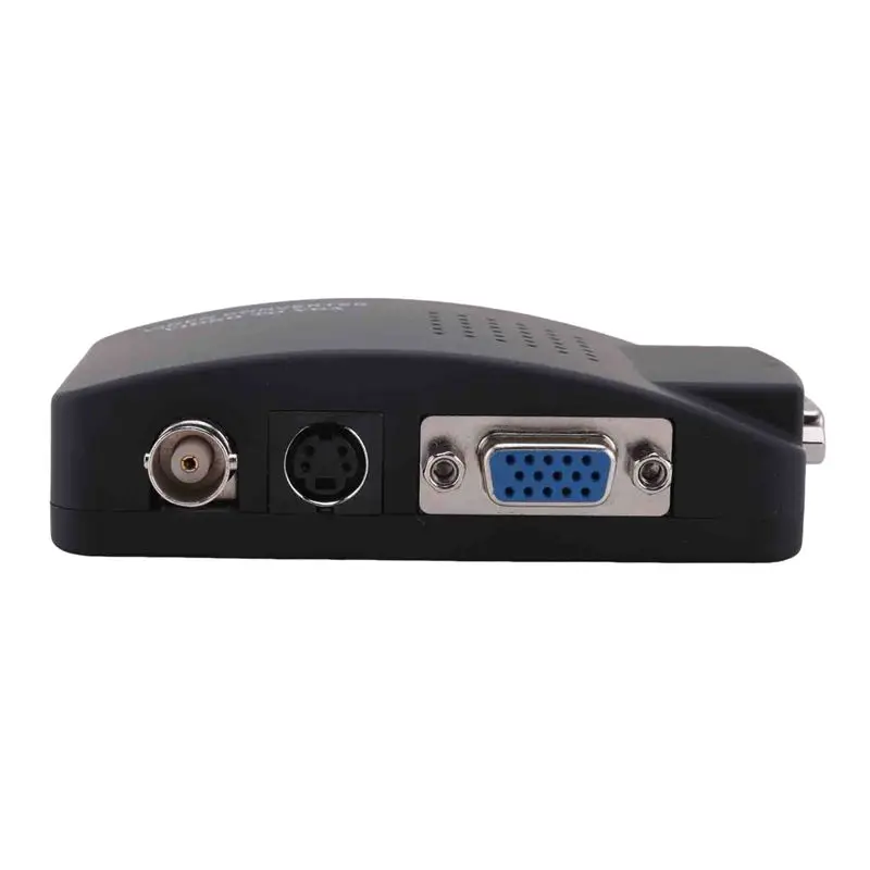 AT82-Svideo AV To VGA Converter Adapter Composite RCA AV CVBS In VGA Out 1080P For TV To PC Monitor HDTV Spare Parts Accessories