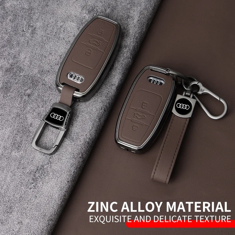 

Metal Alloy Car Key Case Cover for Audi A4 A5 A6 A7 A8 Quattro Q8 Q5 S6 S7 S5 S4 RS6 RS7 Key Shell Protection Accessories