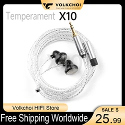Temperament X10 In-ear Earphones, 16mm Wired HIFI Flat Head Earphones, Sport Gaming Flat Earbuds
