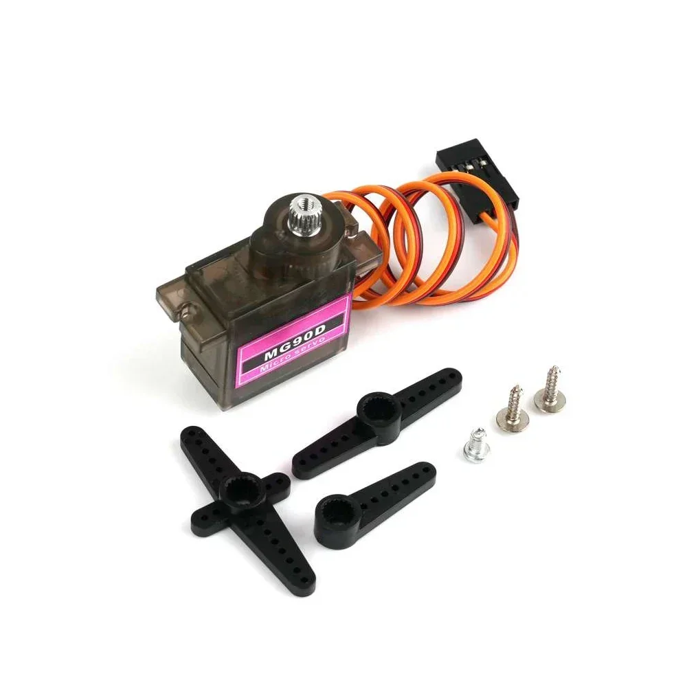 Micro Servo Digital 9g 180/270/360 °   Motor cepillado de alto par, engranaje de Metal 4,8-6,0 V MG90D para juguetes modelo RC, coche DIY, Robot, avión
