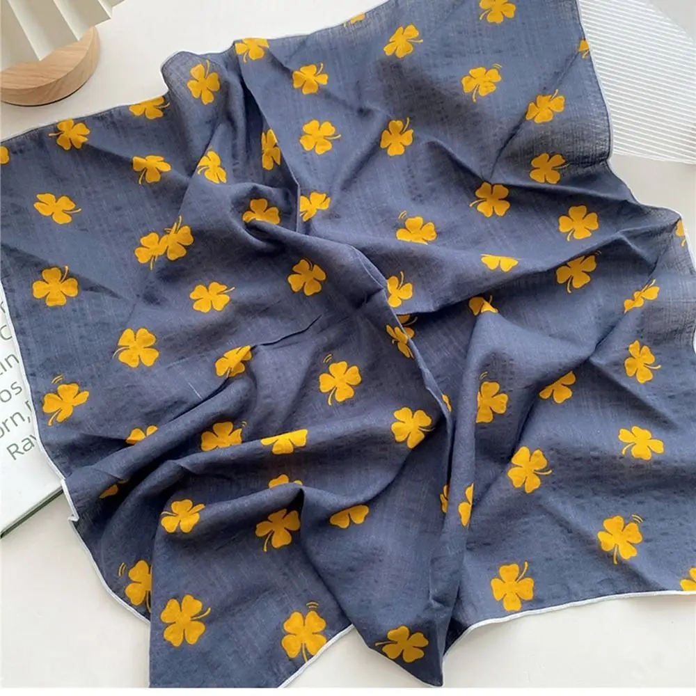 Flower Headband Cotton Linen Square Scarf Head Scarf Hair Tie Printed Silk Scarf Scarves Scarf Accessories Scarf Hair Band Women