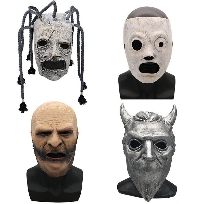 2024 New Movie Theme Mask Nameless Ghoul Live Knot Band Latex Mask Makeup Ball Halloween Live Knot Mask