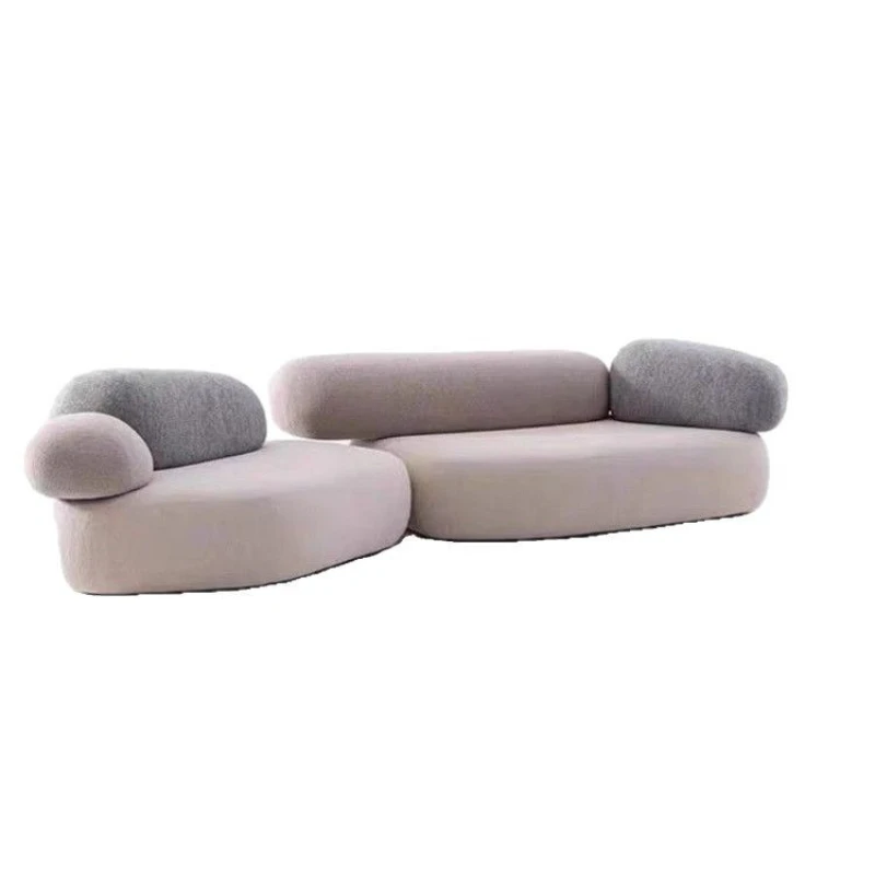 

Pebble fabric sofa special-shaped creative curved stone module artistic sense