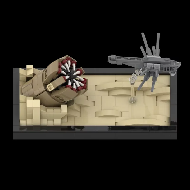 Star Movie Modello MOC Mattoni da costruzione Dune Sandworm Attacco Diorama Tecnologia Blocchi modulari Regalo Giocattolo di Natale Set fai da te Assemblaggio
