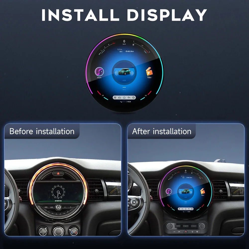 11.8 Inch Android 14 Car Radio Stereo Multimedia Audio for Mini F55
