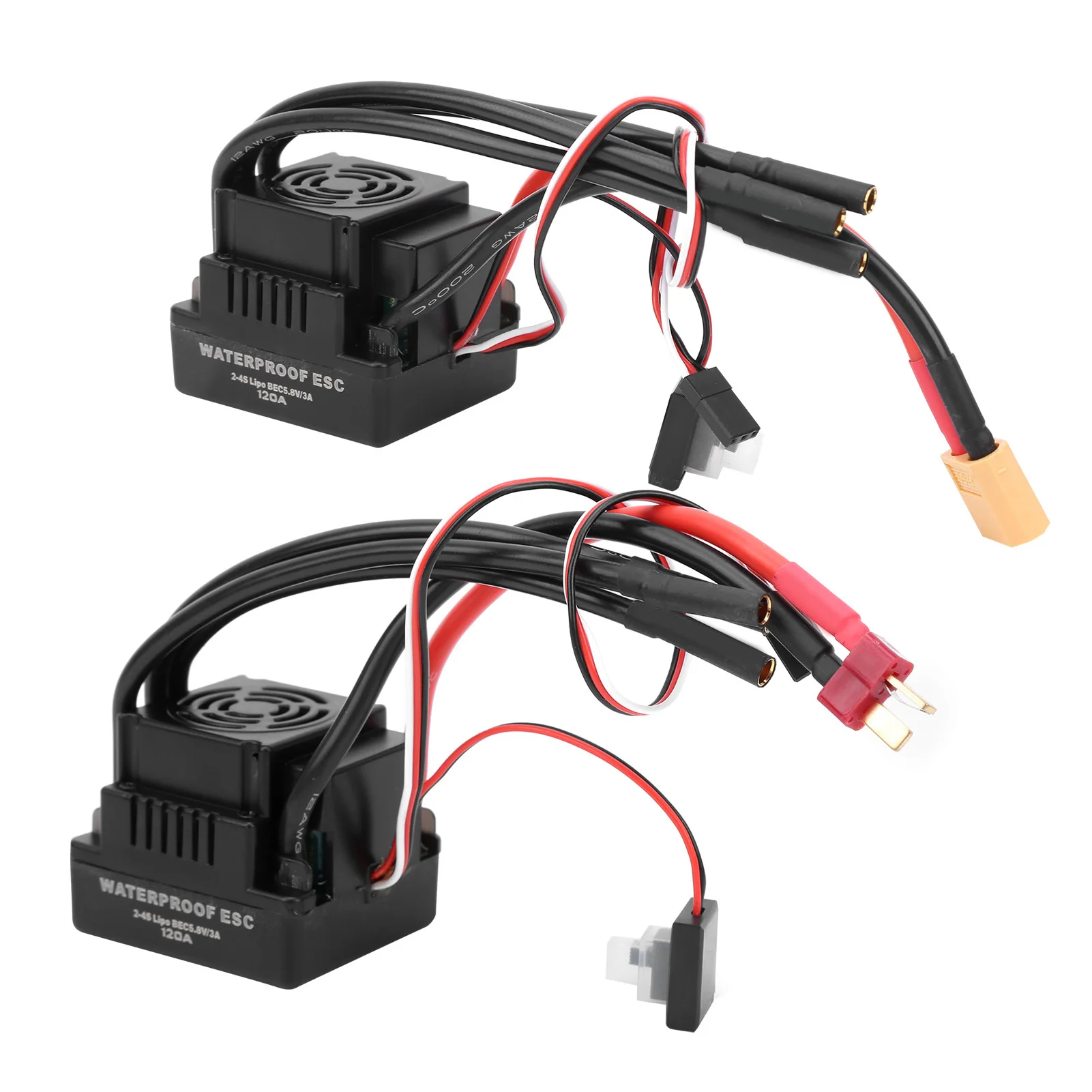 

120A Waterproof Brushless ESC Electronic Speed Controller Accessory Fit for 1/8 RC Car