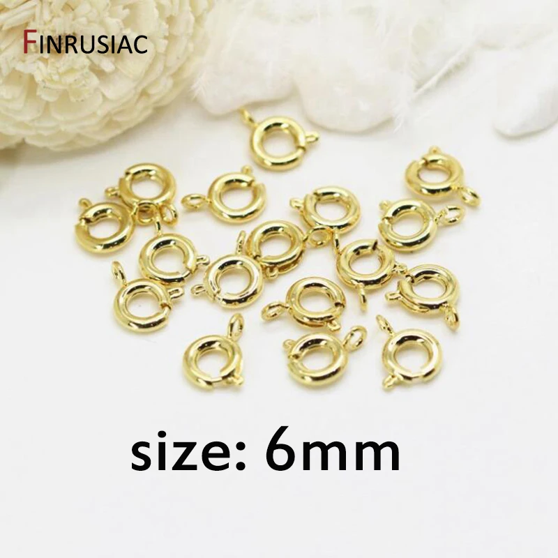 14K Gold Plated Lobster Clasp / Spring Clasps For Jewelry Making DIY Bracelets Necklaces Clasps Findings Craft image 3