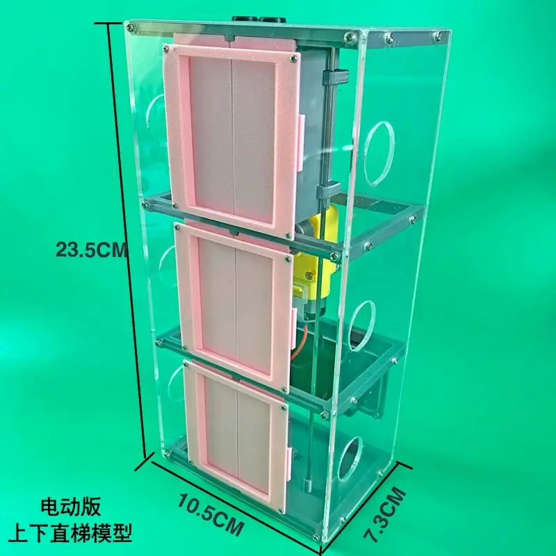 3d-printed-lift-elevator-model-–-diy-vertical-elevator-toy-transparent-shaft-mini-lift-system-educational-engineering-model