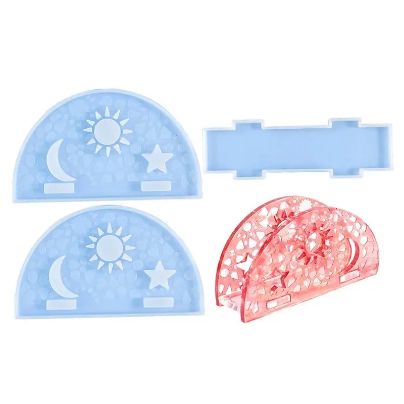 

Napkin Holder Mold Tissue Holder Resin Mould Epoxy Silicone Casting Molds for Tables Dining Kitchen Restaurant DIY Making Moon