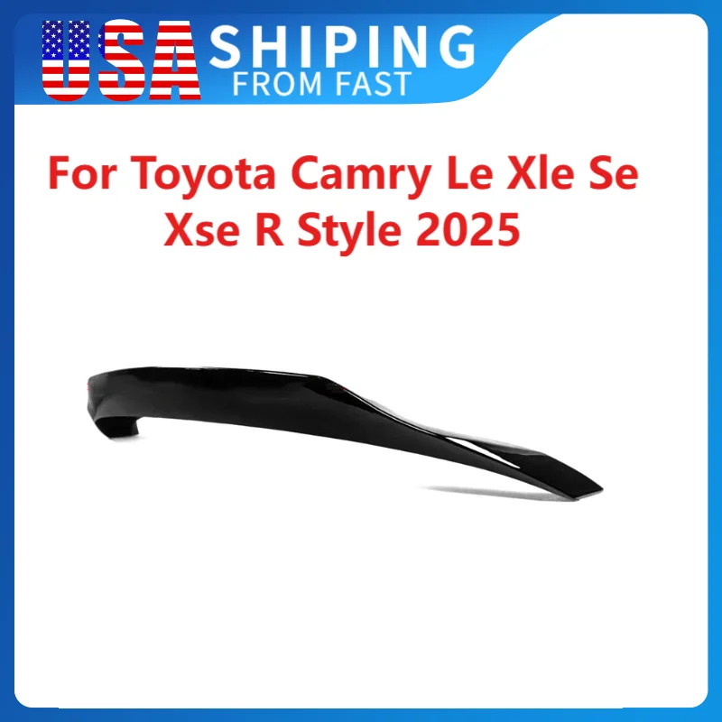 

Highkick Trunk Spoiler Fits For Toyota Camry Le Xle Se Xse R Style 2025 Gloss Black Trunk Wing Lip Car Accessories