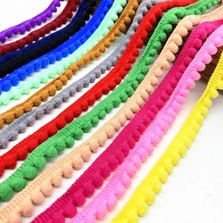 5/10 jardów Tiny Pom Pom Ball Fringe Trim Lace 5mm PomPoms Ball Fringe Ribbon for DIY Craft Curtain Cloth Akcesoria do szycia