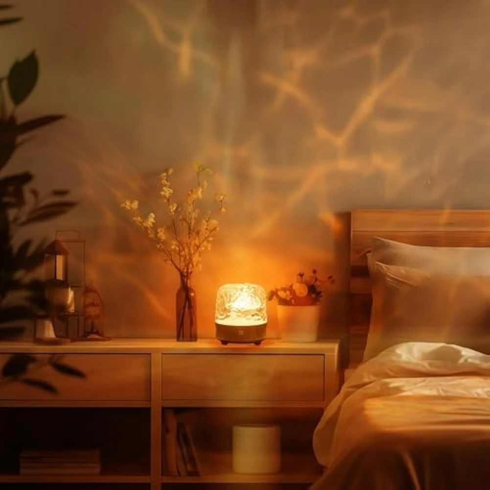 المحيط موجة العارض ضوء أضواء الغلاف الجوي 16 لون التحكم عن بعد باللمس تموج مصباح سمّاعات بلوتوث لديكور غرفة نوم المنزل