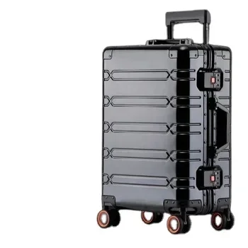 All-aluminum magnesium alloy portable suitcase universal wheel aluminum suitcase