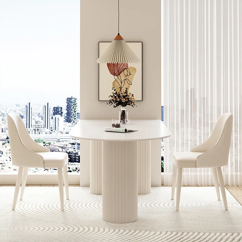 

Modern Trendy Dining Table Restaurant Elegant White Service Desserts Coffee Table Office Kitchen Salontafel Room Decoration