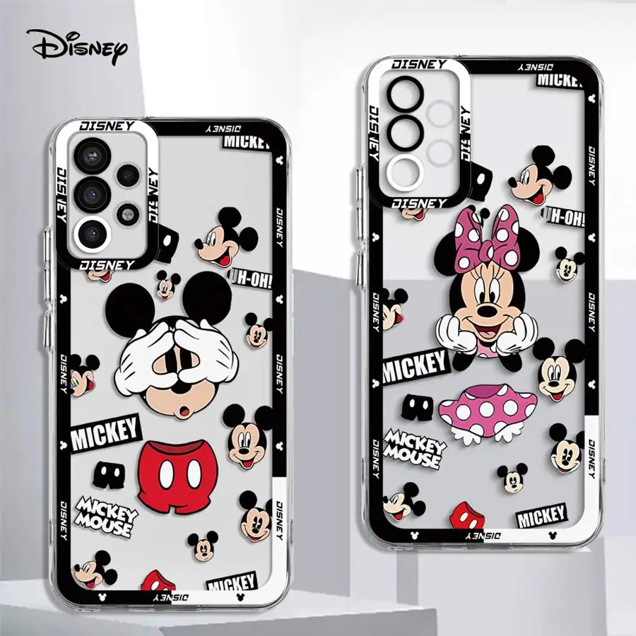 Disney Mickey Mouse Lovely Cover Case for Samsung Galaxy A35 A55A53 A54 A73 A34 A33 A25 A24 A13 A14 A15 Clear Soft Shell