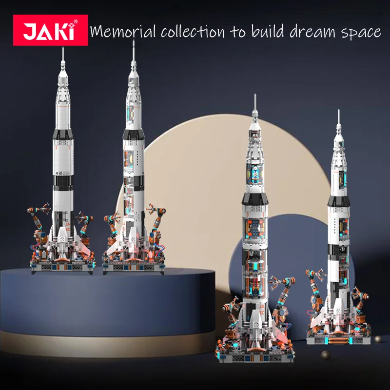 JK-8509 Space Exploration Series collectible class space rocket children\'s puzzle model assembly kit boys building blocks toys