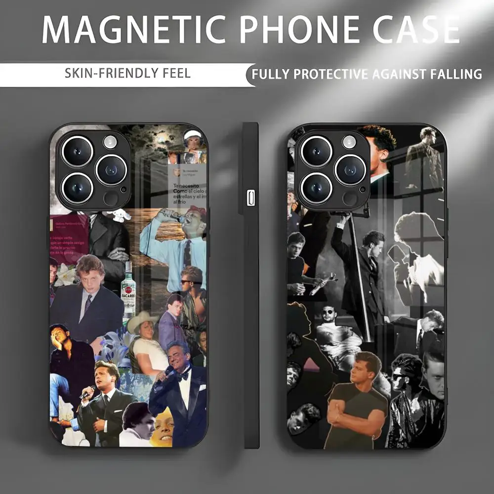 L-Luis M-Miguel Mexico Singer Phone Case Iphone 16 Pro Max Case 15 14 13 12 11 X XR XS XSMAX 8 Plus Mini Pro Max Glass Magnetic