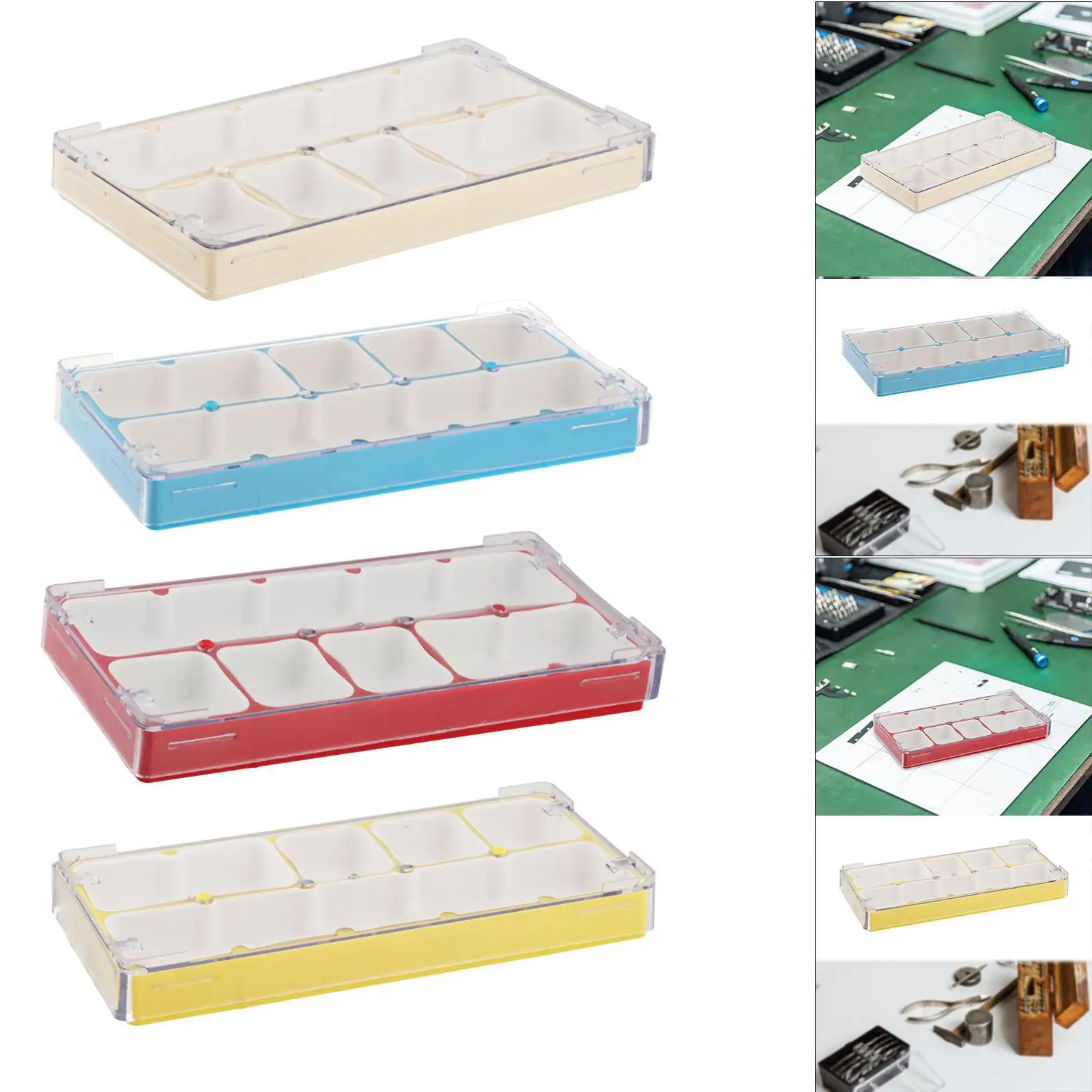 

Коробка для хранения деталей часового механизма, портативные серьги с пятью отделениями, ожерелья